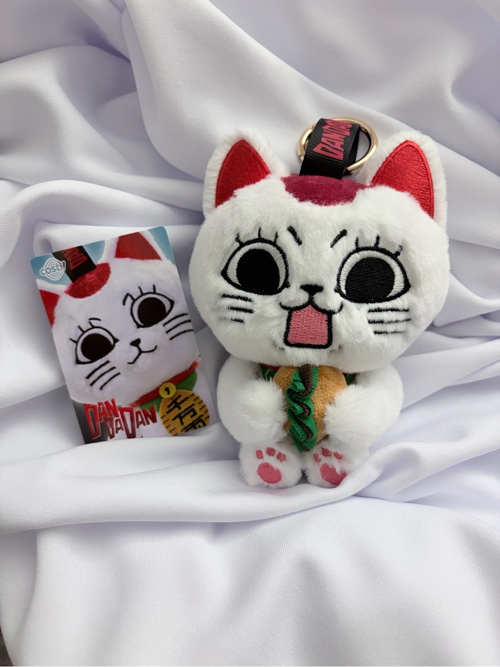 Dan Da Dan: Turbo Granny Plush Lucky Cat Keychain Anime